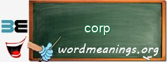 WordMeaning blackboard for corp